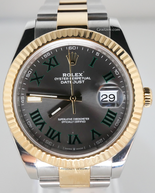 2020 Rolex Datejust "Wimbledon" 41MM Slate Dial Two-Tone Oyster Bracelet (126333)