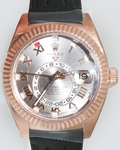 Rolex Sky-Dweller 42MM Sundust Dial Oysterflex Strap (326135)