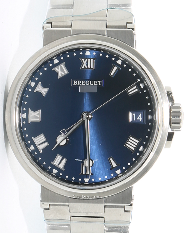 Breguet Marine "Horloger de la Marine" 40MM Blue Dial Titanium Bracelet (5517TI/Y1/9ZU)