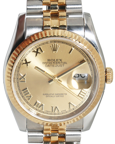 Rolex Datejust 36MM Champagne Dial Two-Tone Jubilee Bracelet (126233)