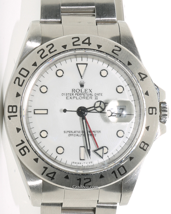 1995 (W Serial) Rolex Explorer II "Polar" 40MM White Dial Oyster Bracelet (16570)