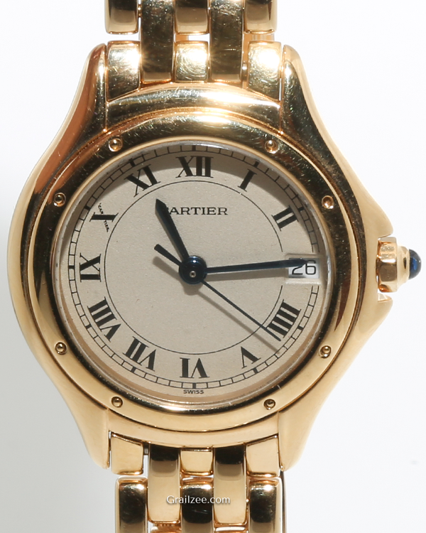 Cartier Panthère Cougar de Cartier 26MM Cream Dial Yellow Gold Bracelet (887906)