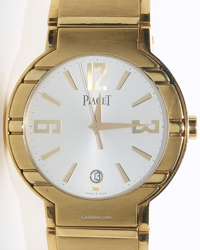 Piaget Polo Grande 38MM Silver Dial Yellow Gold Bracelet (P10113)