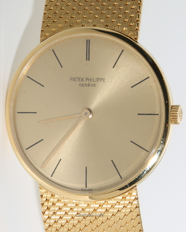 Patek Philippe Calatrava 33MM Champagne Dial Yellow Gold Bracelet (3919)