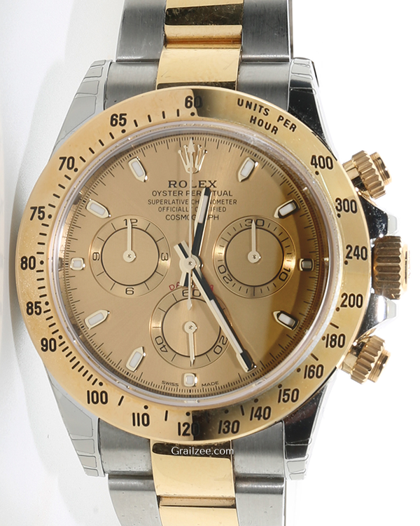 Rolex Cosmograph Daytona 40MM Champagne Dial Two-Tone Oyster Bracelet (116523)