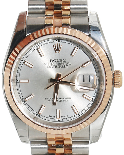 2009 (V Serial) Rolex Datejust 36MM Silver Dial Two-Tone Jubilee Bracelet (116231)