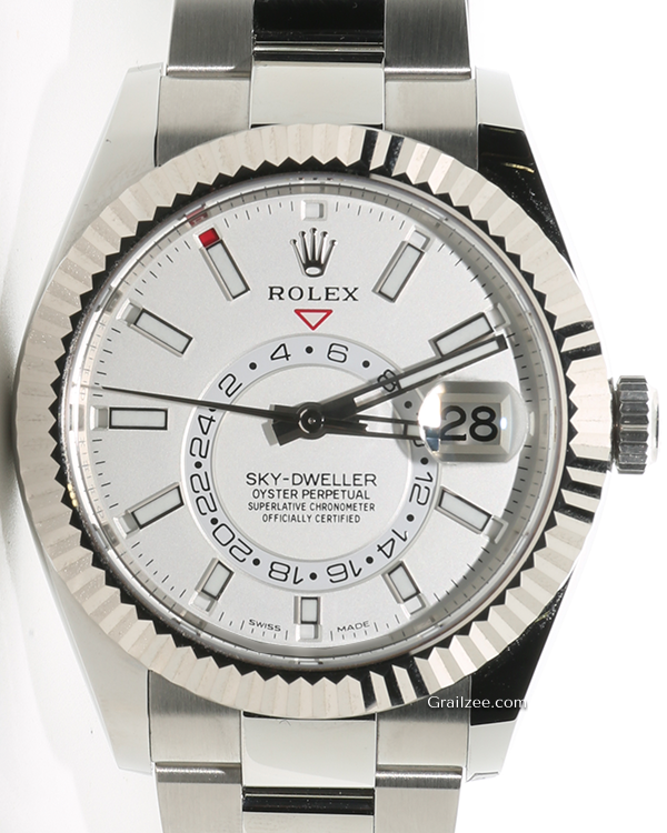 2023 Rolex Sky-Dweller 42MM White Dial Steel Bracelet (326934)