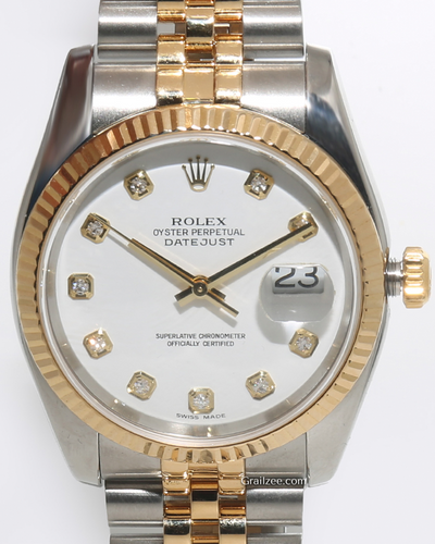 2006 (D Serial) Rolex Datejust 36MM White Dial Two-Tone Jubilee Bracelet (126233)