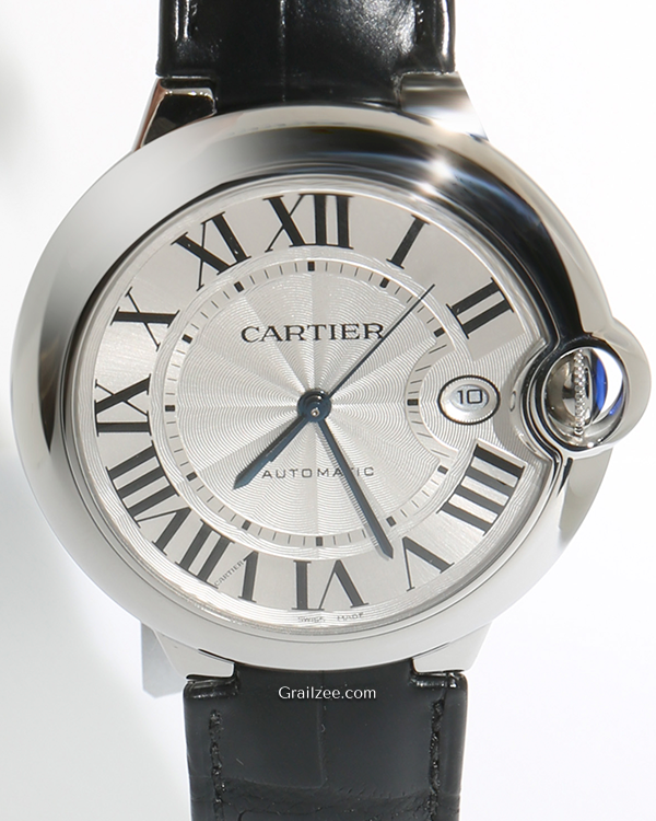 Cartier Ballon Bleu de Cartier 42MM Silver Dial Leather Strap (WSBB0026)