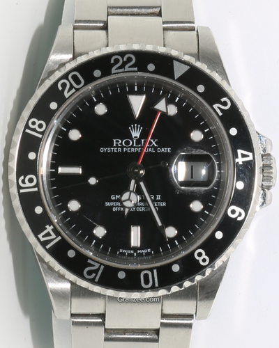 (F Serial) Rolex GMT-Master II 40MM Black Dial Oyster Bracelet (16710)