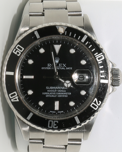 2004 (F Serial) Rolex Submariner Date 40MM Black Dial Oyster Bracelet (16610)