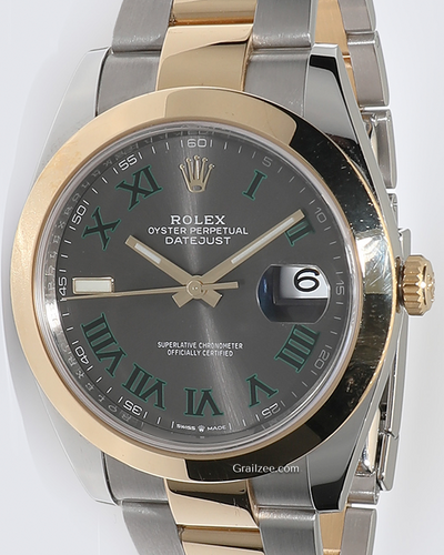 2022 Rolex Datejust "Wimbledon" 41MM Slate Dial Two-Tone Oyster Bracelet (126303)