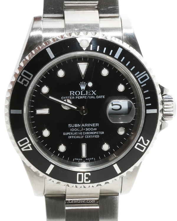 Rolex Submariner Date 40MM Black Dial Oyster Bracelet (16610)