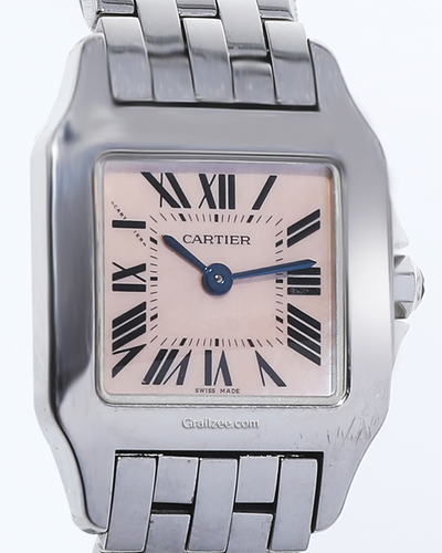 Cartier Santos Demoiselle 20MM Mother of Pearl Dial Steel Bracelet (W25075Z5)