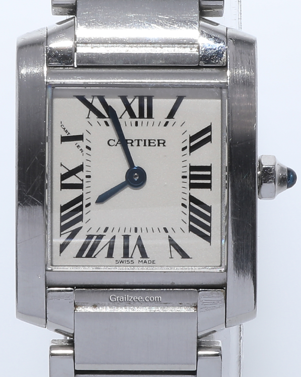 Cartier Tank Française 20MM Quartz Silver Dial Steel Bracelet (W51008Q3)