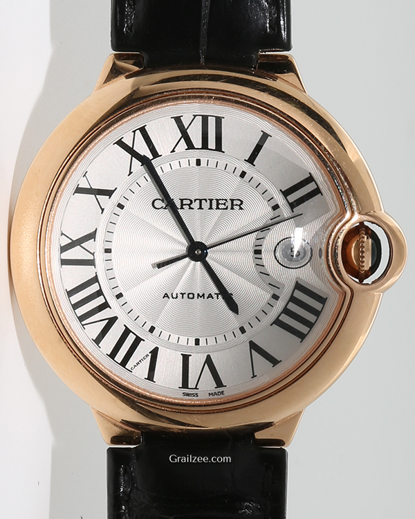 Cartier Ballon Bleu De Cartier 42MM Silver Dial Leather Strap (WGBB0030)