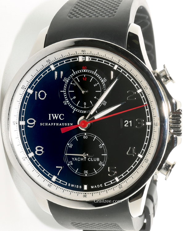 IWC Schaffhausen Portugieser Yacht Club 45.4MM Black Dial Rubber Strap (IW390210)