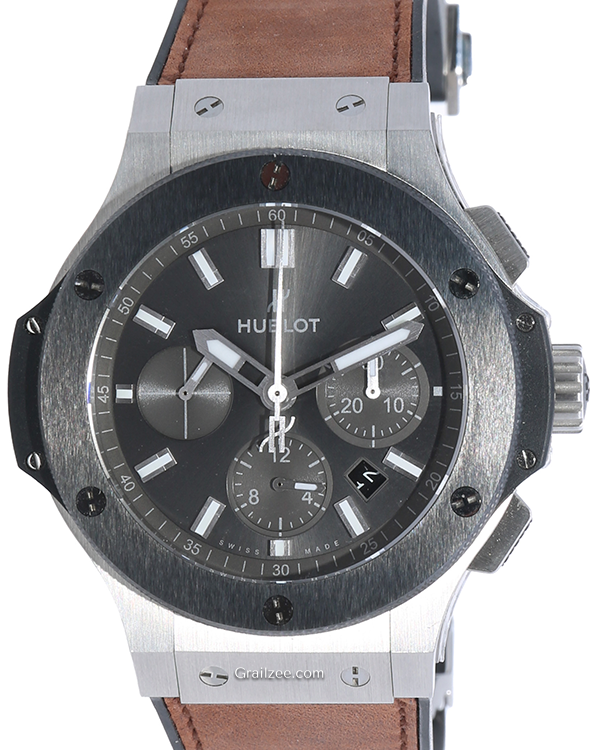 Hublot Big Bang 44MM Black Dial Leather/Rubber Strap (301.SM.7070.VR.TI)