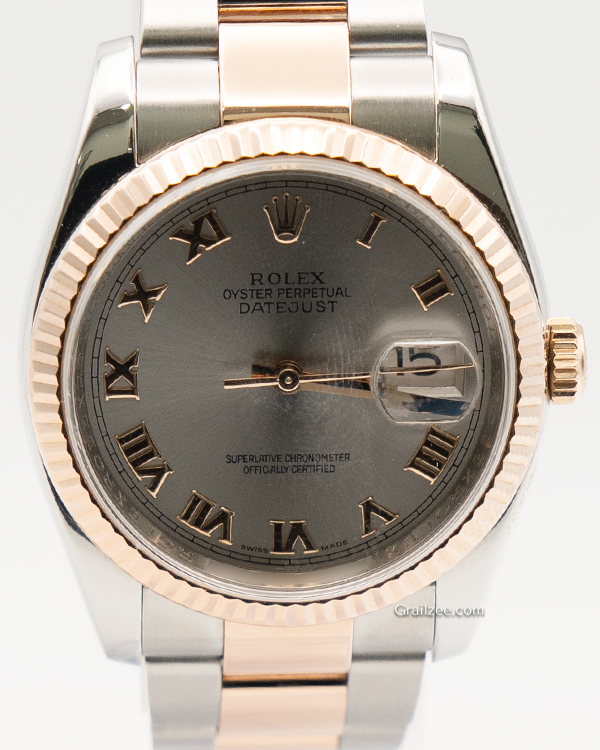 2011 Rolex Datejust 36MM Grey Dial Two-Tone Bracelet (116231)