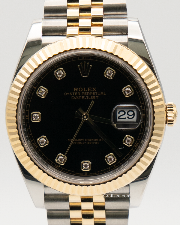 2023 Rolex Datejust 41MM Black Dial Two-Tone Jubilee Bracelet (126333)