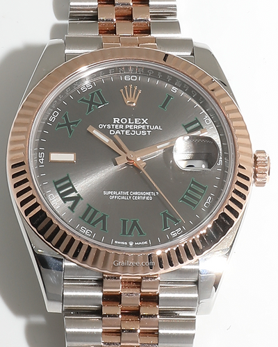 2020 Rolex Datejust 41MM "Wimbledon" Slate Dial Two-Tone Jubilee Bracelet (126301)