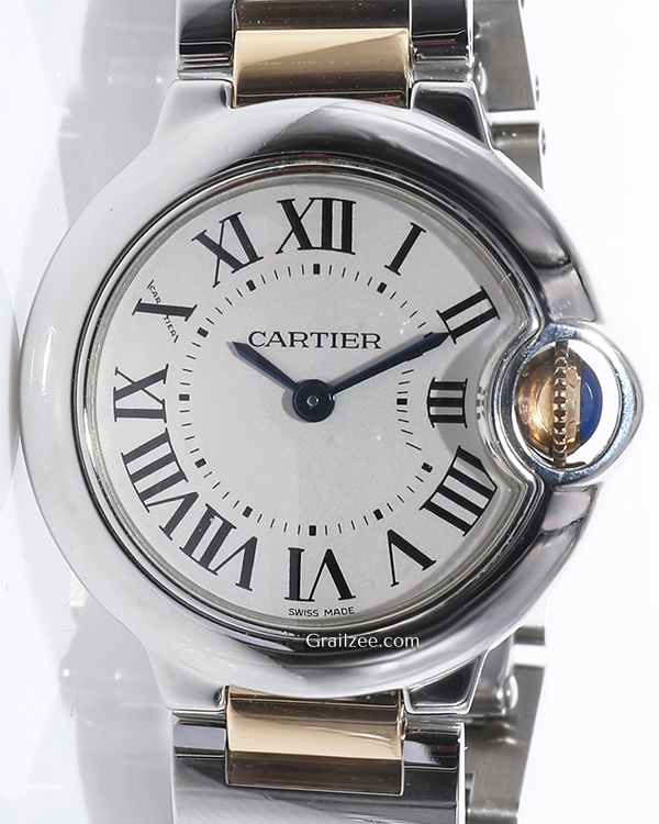 Cartier Ballon Bleu 28.6MM Quartz Silver Dial Two-Tone Bracelet (W69007Z3)