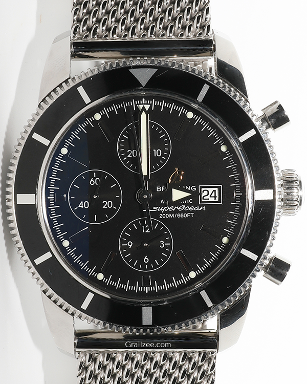 Breitling Superocean Heritage Chronograph 46MM Black Dial Steel Brecelet (A13320)