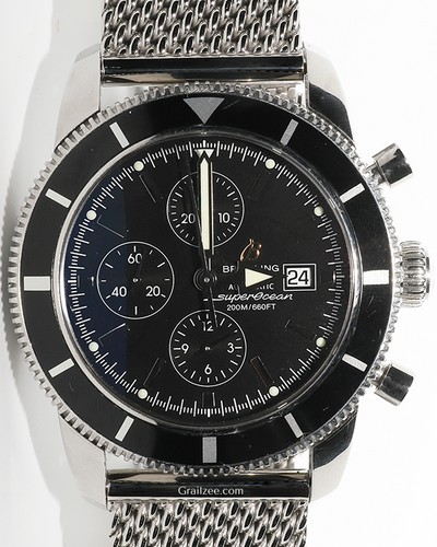 Breitling Superocean Heritage Chronograph 46MM Black Dial Steel Brecelet (A13320)