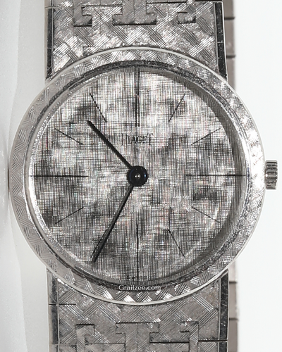 Piaget Classique 24MM Silver Dial White Gold Bracelet (924A3)