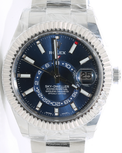 2022 Rolex Sky-Dweller 42MM Blue Dial Steel Bracelet (326934)