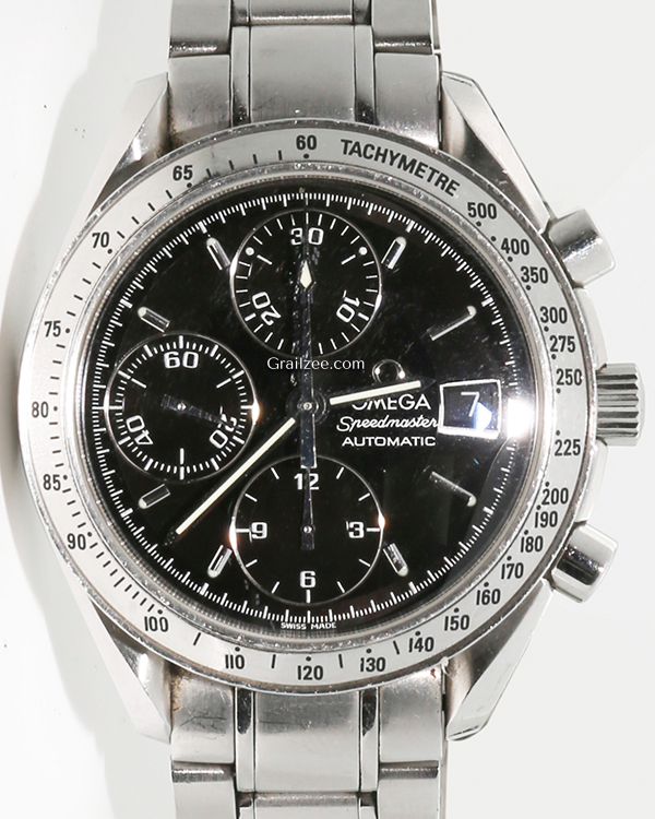 Omega Speedmaster Date 39MM Black Dial Steel Bracelet (3513.50)