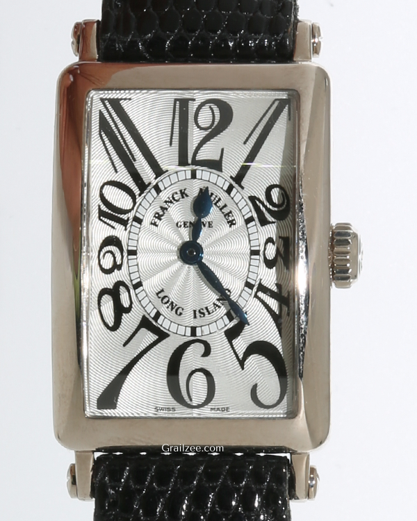 Franck Muller Long Island 23MM Quartz Silver Dial Leather Strap (902QZ)