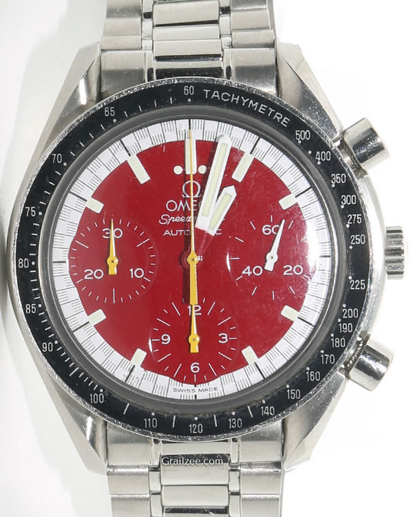 Omega Speedmaster "Michael Schumacher" 39MM Red Dial Steel Bracelet  (3510.61.00)