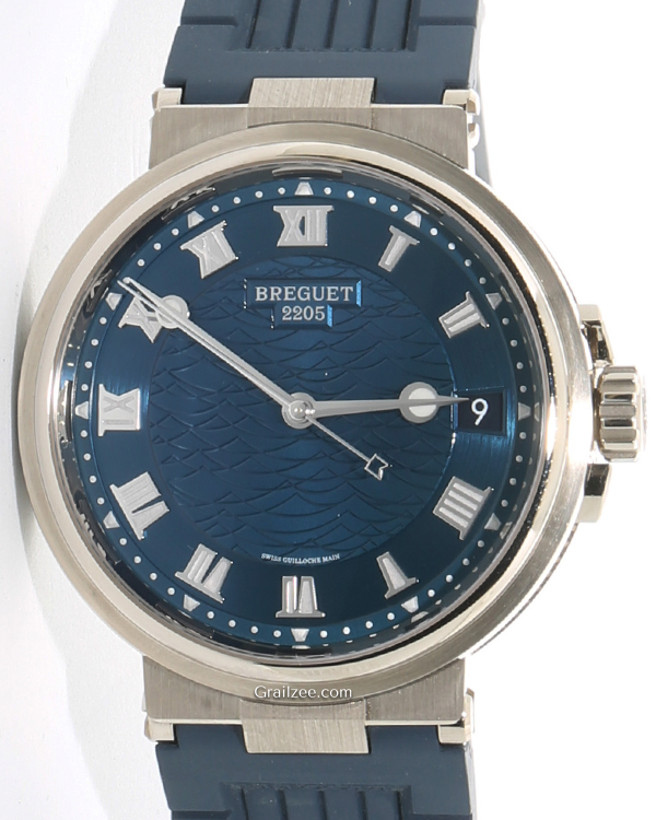 Breguet Marine "Wave Edition" 40MM Blue Dial Rubber Strap (5517BB/Y2/9ZU)