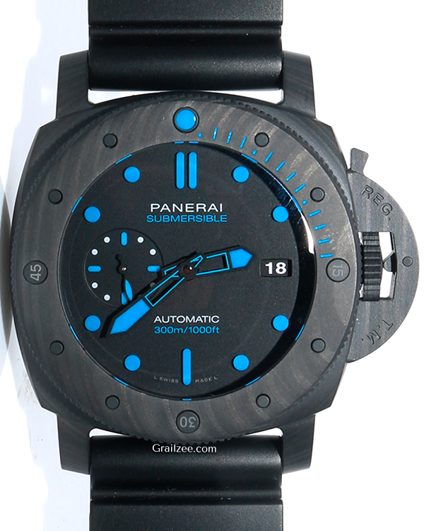 2024 Panerai Luminor Submersible GMT 47MM Black Dial Rubber Strap (PAM01616)