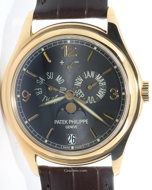 Patek Philippe Annual Calendar 39MM Grey Dial Leather Strap (5146J-010)