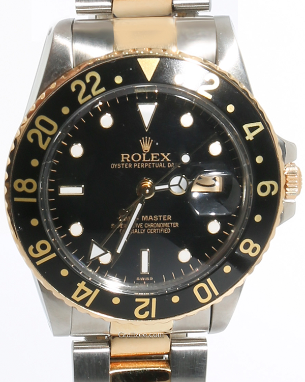 Rare Rolex GMT-Master 40MM Black Dial Two-Tone Oyster Bracelet (16753)