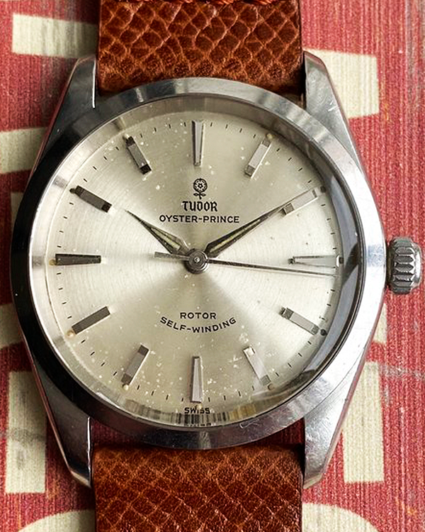 Tudor Prince Oysterdate 34MM Silver Dial Aftermarket Leather Strap (7965)