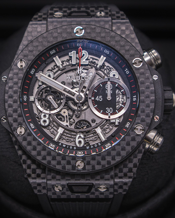 No Reserve - Hublot Big Bang Unico Carbon Skeleton Dial (411.QX.1170.RX)