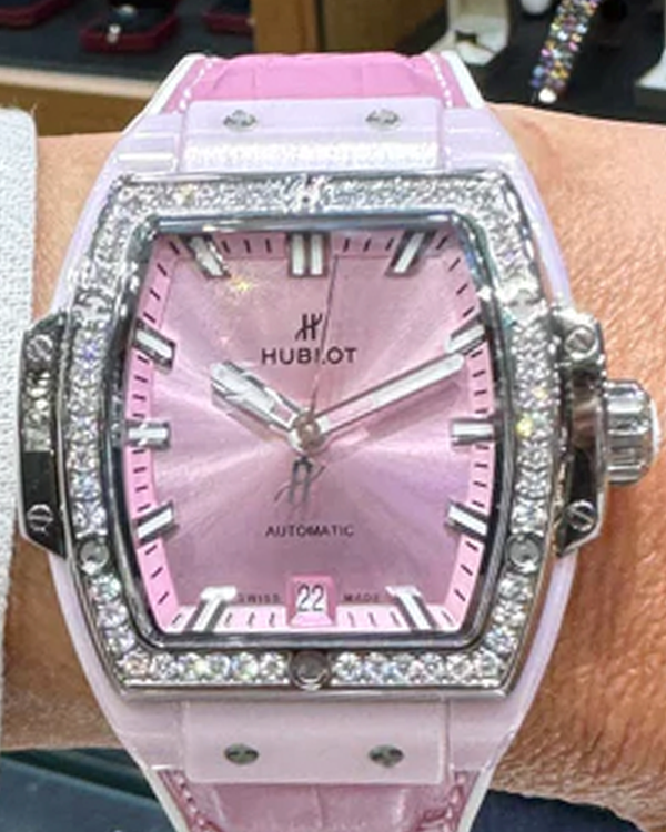 2023 Hublot Spirit of Big Bang 39MM Pink Dial Leather Strap (665.RN.891P.LR.1204)