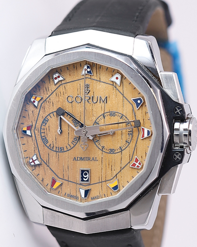 2018 Corum Admiral Chronograph 45MM Brown Dial Leather Strap (11610120-F249-AW02)