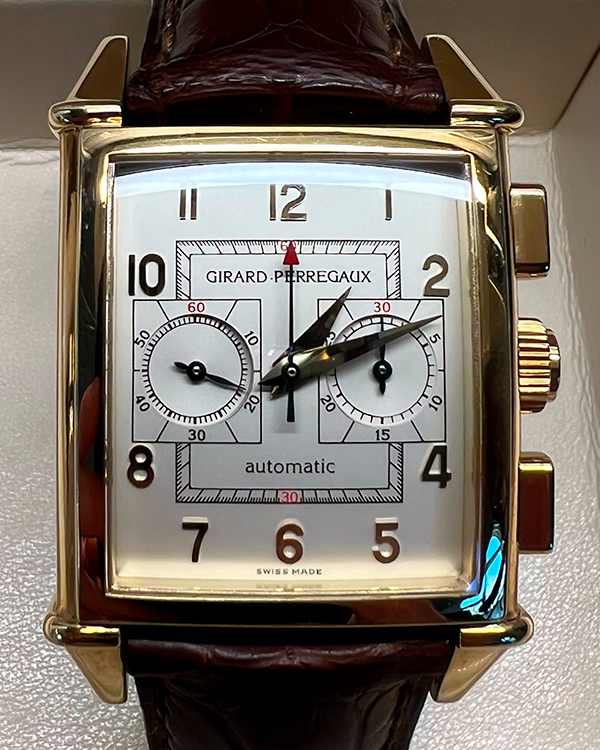 Girard-Perregaux Vintage 1999 30MM Yellow Gold Silver Dial (2599)