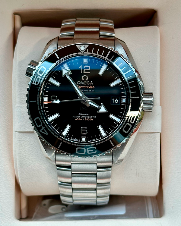 2022 Omega Seamaster Planet Ocean 600M Co-Axial Master Chronometer Steel Black Dial (215.30.44.21.01.001)