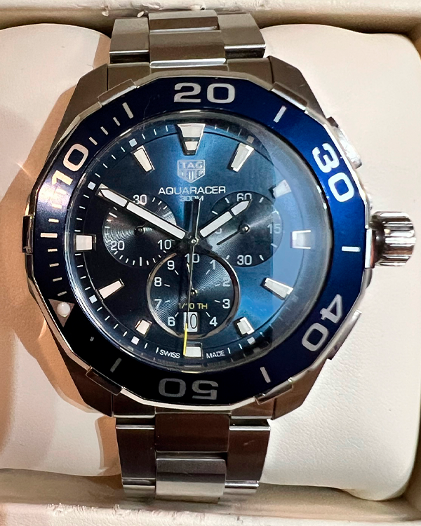 TAG Heuer Aquaracer 300M  43MM Steel Blue Dial (CAY111B.BA0927)