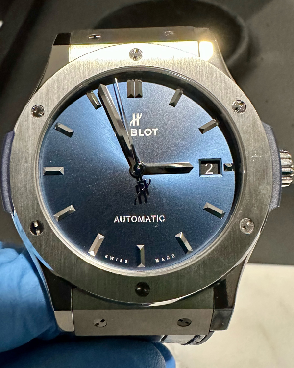 Hublot Classic Fusion Titanium Blue Dial (511.NX.7170.LR)