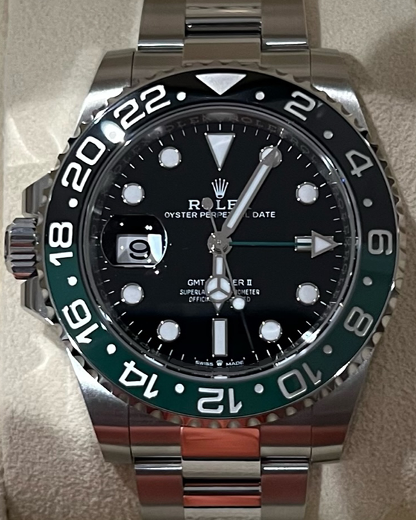 2022 Rolex GMT-Master II "Sprite" Oystersteel Black Dial (126720VTNR)