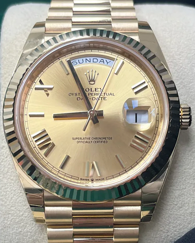 2021 Rolex Day-Date 40MM Champagne Dial President Bracelet (228238)