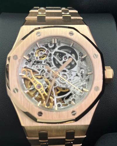 Audemars Piguet Royal Oak Double Balance 37MM Skeleton Dial Rose Gold Bracelet (15467OR.OO.1256OR.01)