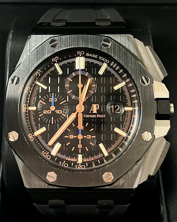 2018 Audemars Piguet Royal Oak Offshore Chronograph 44MM Black Dial Rubber Strap (26405CE.OO.A002CA.02)