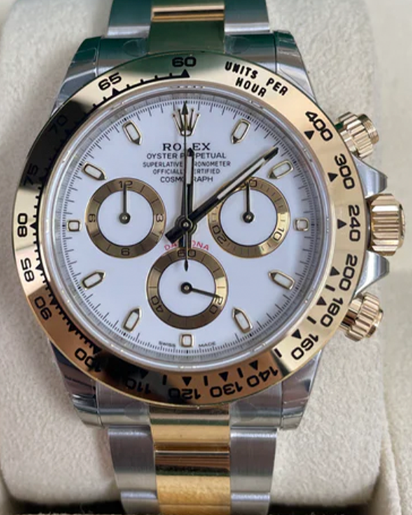 2021 Rolex Cosmograph Daytona 40MM White Dial Two-Tone Bracelet (116503)